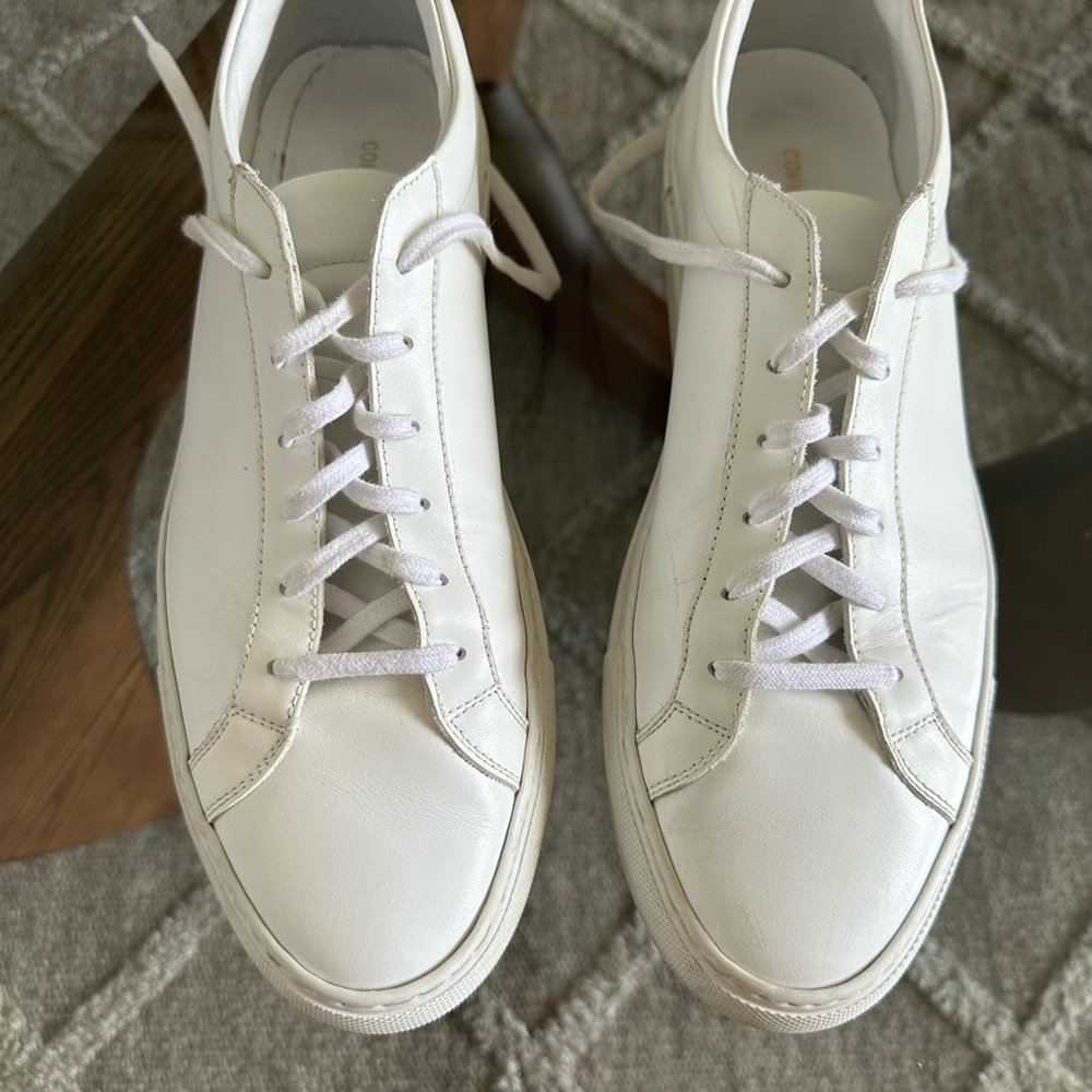 Common Projects, Original Achilles leather white sneakers, size 44 (US 11)